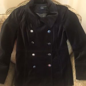 Calvin Klein double-breasted 3/4 black jacket.